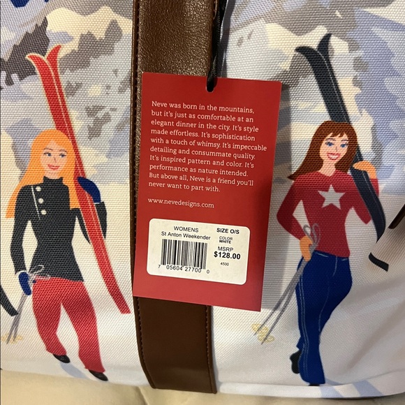 NWT NEVE ST ANTON WEEKENDER Incredible Bag! Ski Theme Extras - Picture 3 of 16